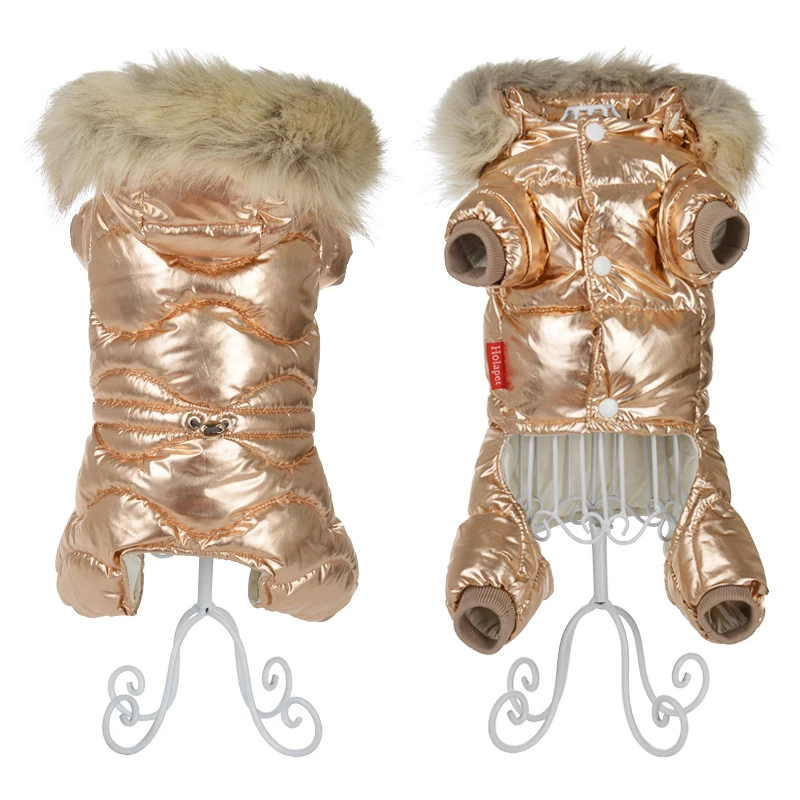 Waterproof Removable Hooded Jacket Winter Warm Dog Overalls Puppy Chihuahua Jumpsuits French Bulldog Coat Pet Clothing Costume