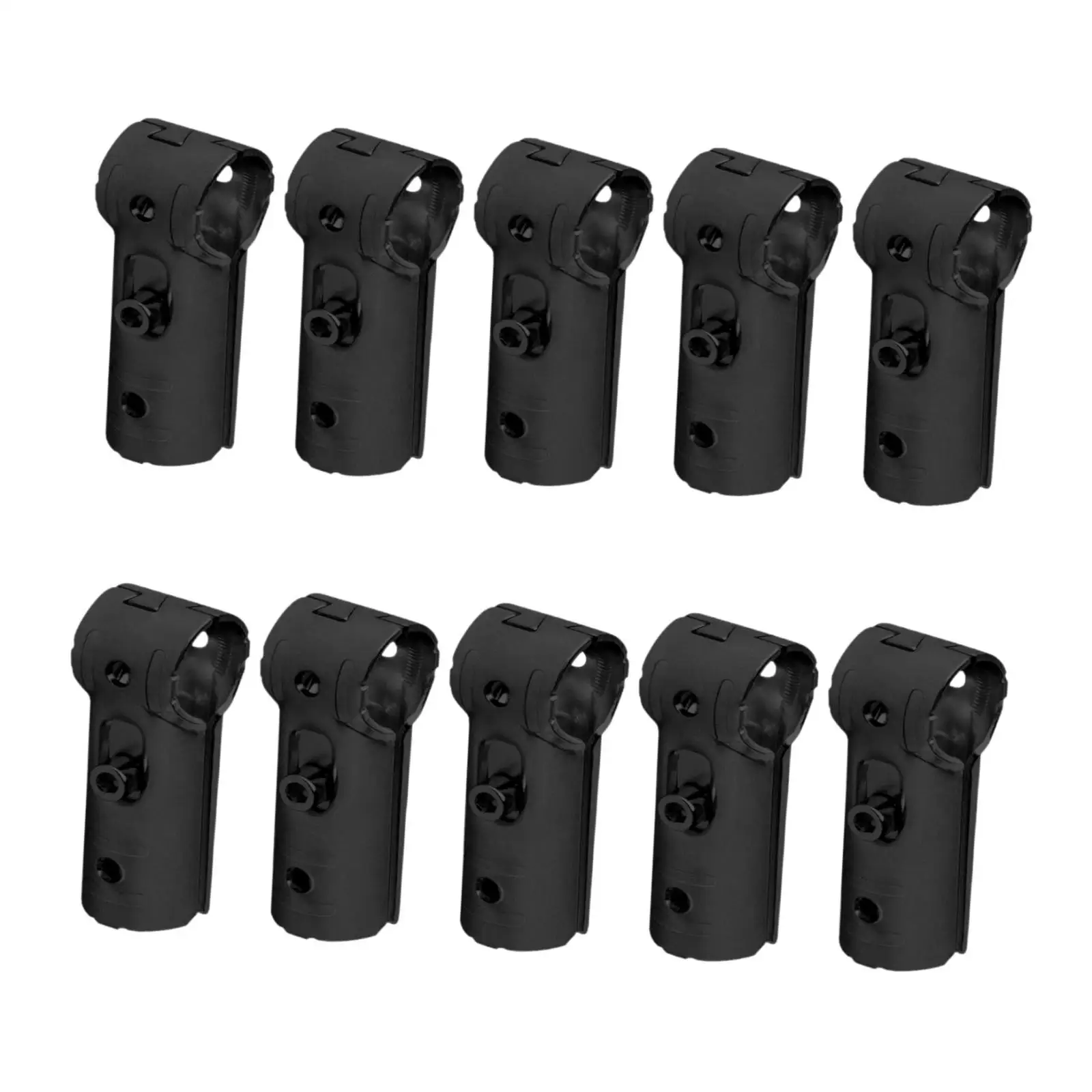 10Pcs T Pipe Clamp Connector,Tube Fitting Clip Tee Chain Link Fence End Rails Clamps for Handrails, Connecting,Garage,Shelves