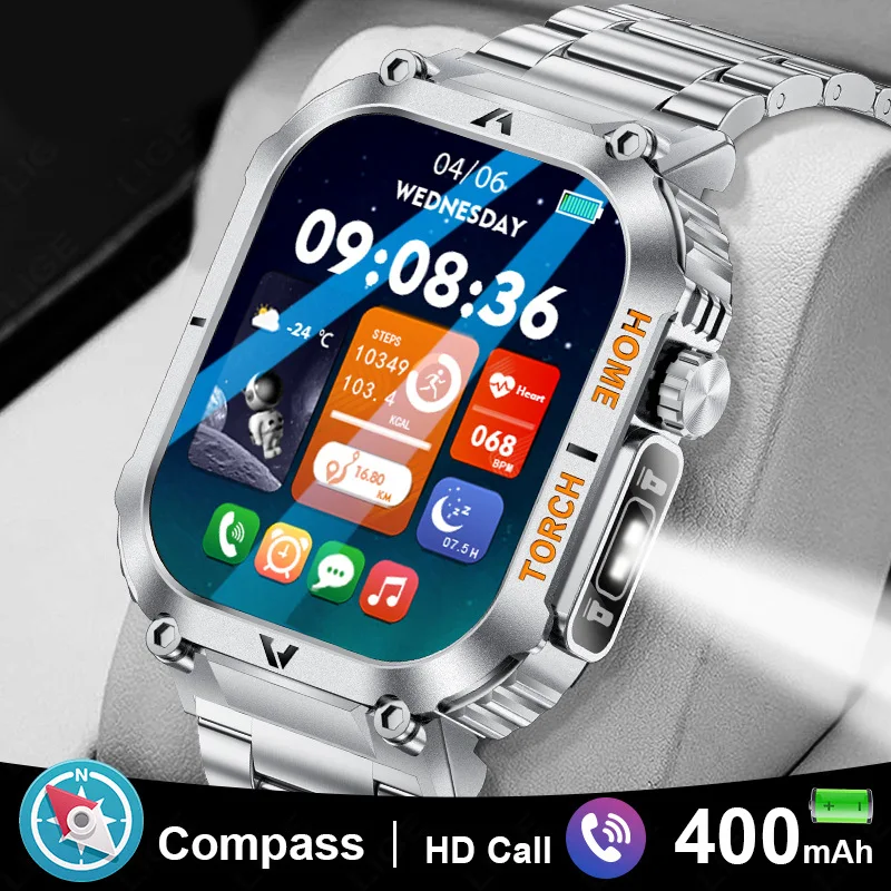 Wholesale High Quality Men's Smart Call Watch Multifunctional Alarm Clock Weather Heart Rate Music Play Health Monitoring Watch