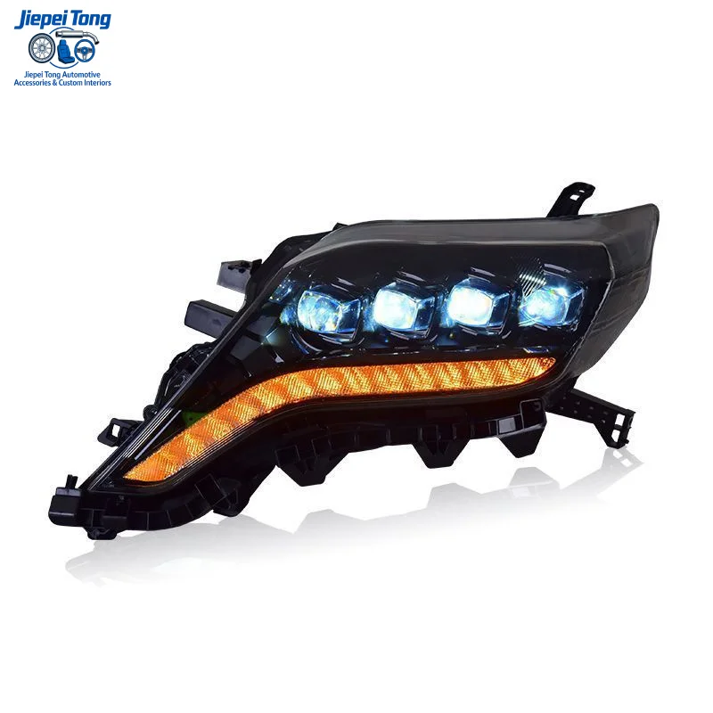 

Suitable for Toyota Prado Headlight Assembly 2014-2016 Model Overbearing Modified Daytime Running Light LED Crystal Lens Headlig