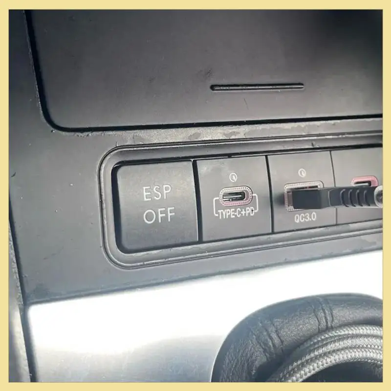 

High Quality Car USB Charger Quick Charge QC3.0 Phone Charging Adapter Outlet Button For Golf 6 MK6 Jetta 5 Scirocco 2006-2012