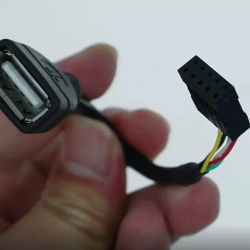 2.54 Pitch Cable For Computer U Disk 10cm Internal 9pin Connector of Computer Case Motherboard to USB2.0 Female Adapter