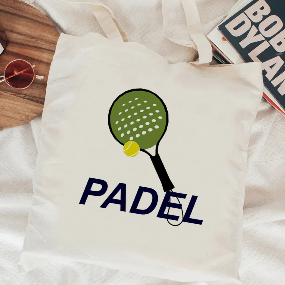 Padel shopping bag jute bag shopper canvas eco tote bag bolsas reutilizables sac cabas bolsas ecologicas foldable custom