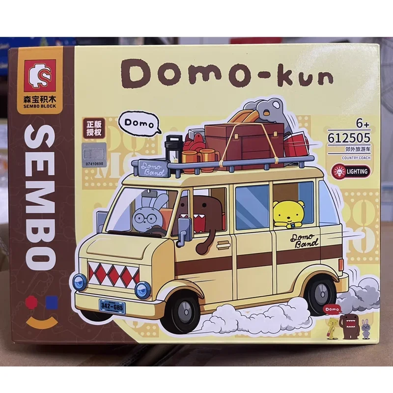 SEMBO Domo-kun Suburban Tourist Car Building Blocks Animazione Periferica Kawaii Giocattoli Educativi Per Bambini Regalo Di Compleanno