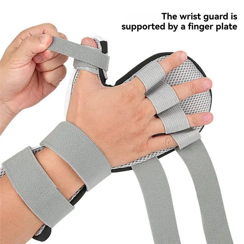 

Hand Brace Splint For Straightening Fingers With 5 Fingers Resting Support Curling Night Hand Splint Support