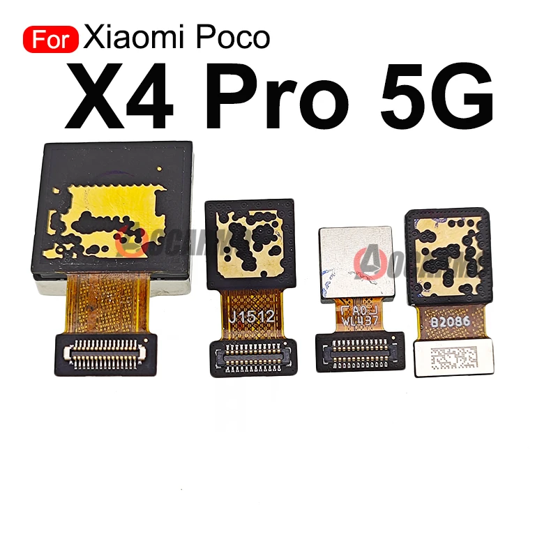 Rear Big Main Back Macro UltraWide Camera + Front Facing Camera For Xiaomi POCO X4 Pro X4Pro 5G Repair Replacement Parts