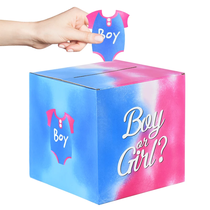 

1set Baby Gender Reveal Voting Games Box With 60Pcs Cards Boy Or Girl Gender Reveal Games Party Supplies Baby Shower Decoration