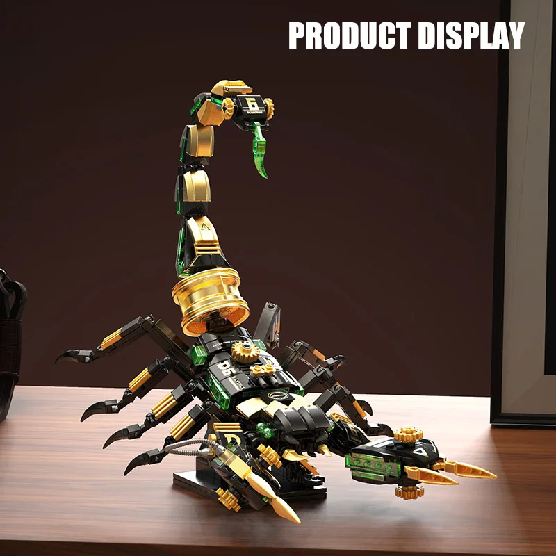 MOC 502pcs Steam Mechanical Scorpion Model Building Blocks Bricks Creative DIY Mechanical Insects Toys For Children Boys Gifts