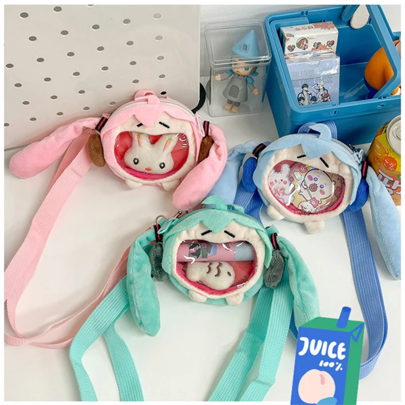 Hatsune Miku Itabag dla dziewczynek Kawaii Snow Hatsune Miku Itabag pluszowe torby nadziewane wersja Q portmonetka moda Itabags prezenty 2024