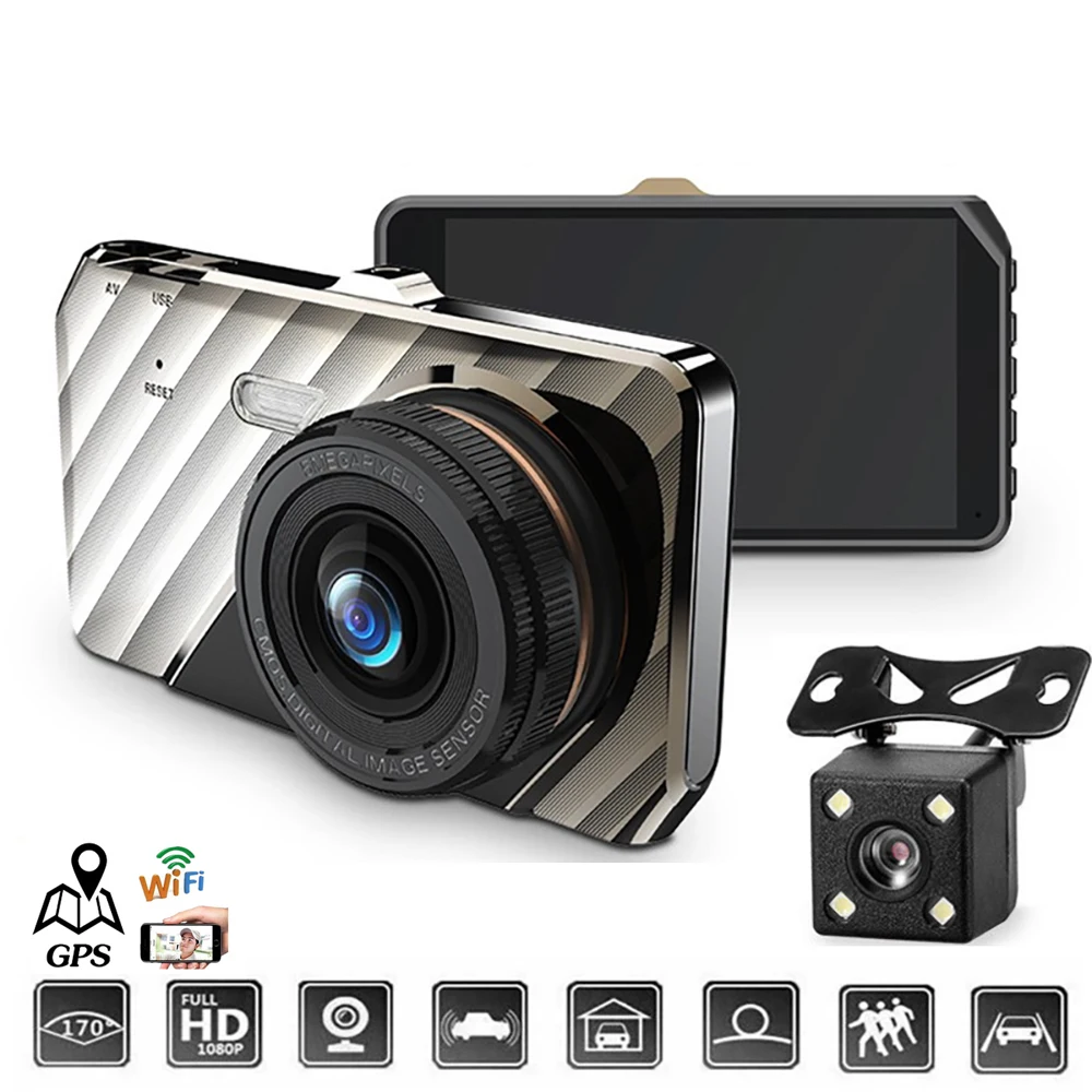 Car DVR WiFi Full HD 1080P Dash Cam Rear View Vehicle Camera Video Recorder Night Vision Auto DVRs Dashcam GPS Car Accessories