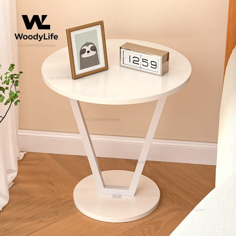 Sofa small table side few light luxury high-end living room small coffee table bedroom bedside cabinet corner few round table