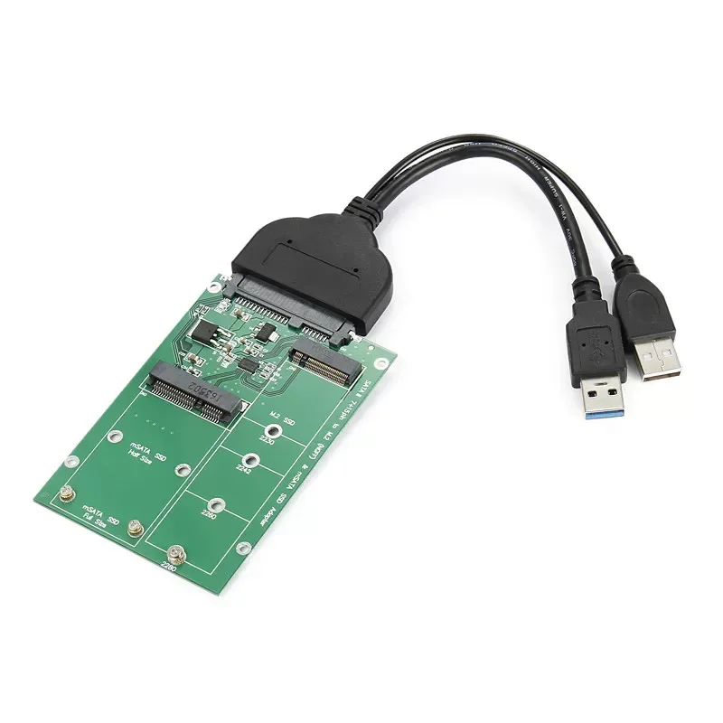 for NGFF M.2 MSATA 2-in-1 to SATA USB 3.0 Adapter Card Cable U3-067 S