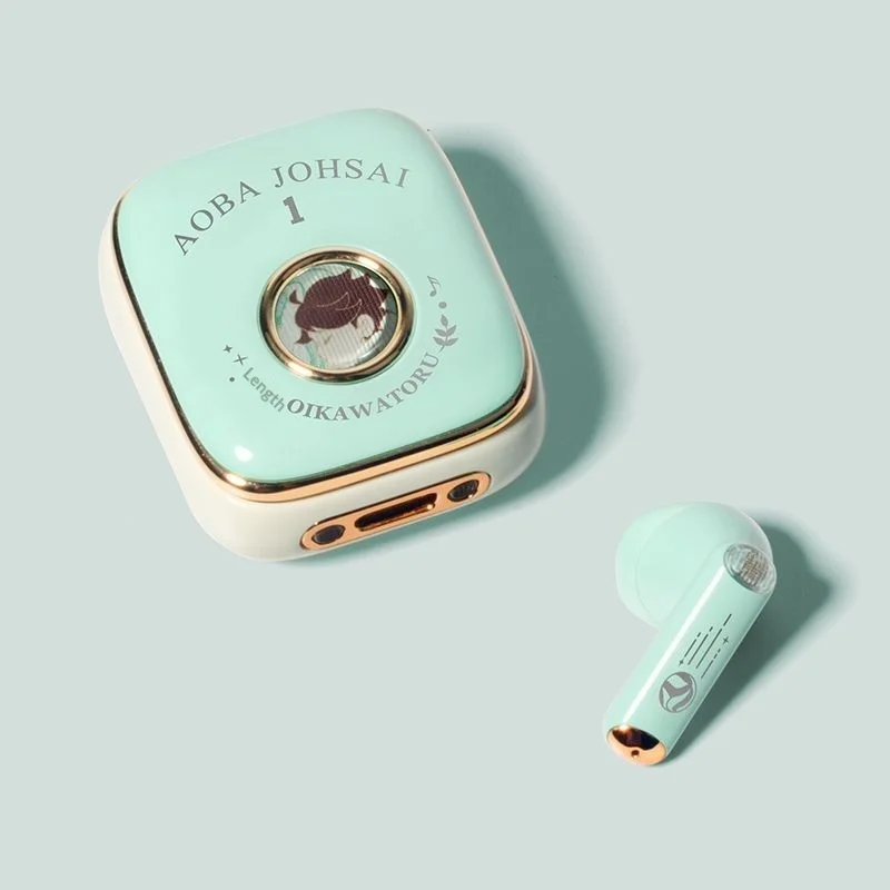 โออิคาวะ โทรุ ไฮคิวหูฟังไร้สายอะนิเมะของขวัญน่ารักไฮไฟ บลูทูธ 5.3 ชุดหูฟังคอสเพลย์ตัดเสียงรบกวนแบบแอคทีฟหูฟัง