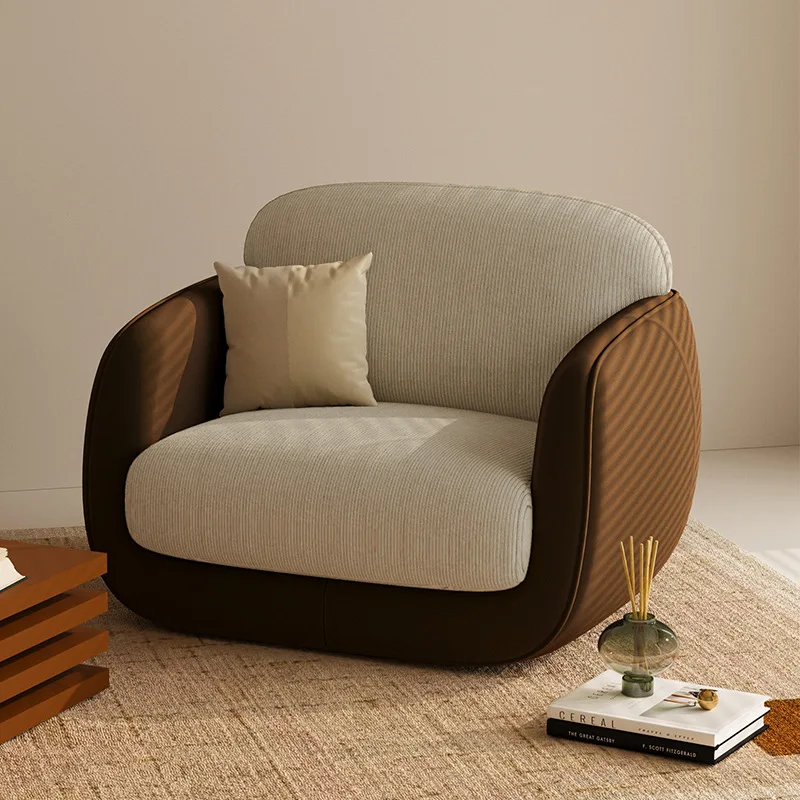 

Medieval style early and late single sofa living room leisure sofa chair hotel homestay designer