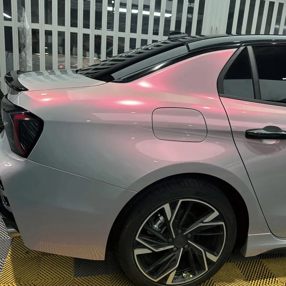 

Car Vinyl Film PET Magic Pearl Gray & Red Auto Wrapping Decal With Air Release PVC Motorcycle Car Body Exterior Decoration Film