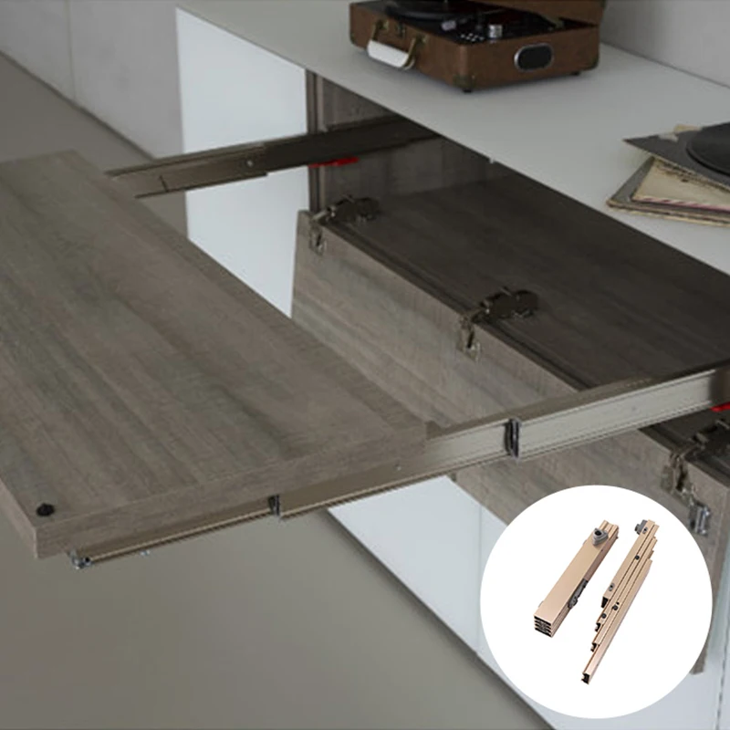 Multi Functional Flat Sliding Folding Table Hardware Fittings Invisible Pull Guide Rail