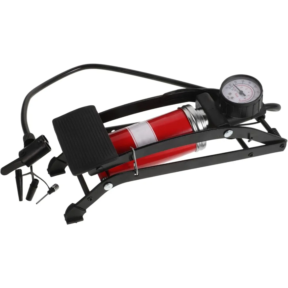 

Happyyami Multifunction Heavy Duty Tire Foot Pump with Barometer Skid Foot Pedal Inflator for Car Motorcycle Bicycle Ball and