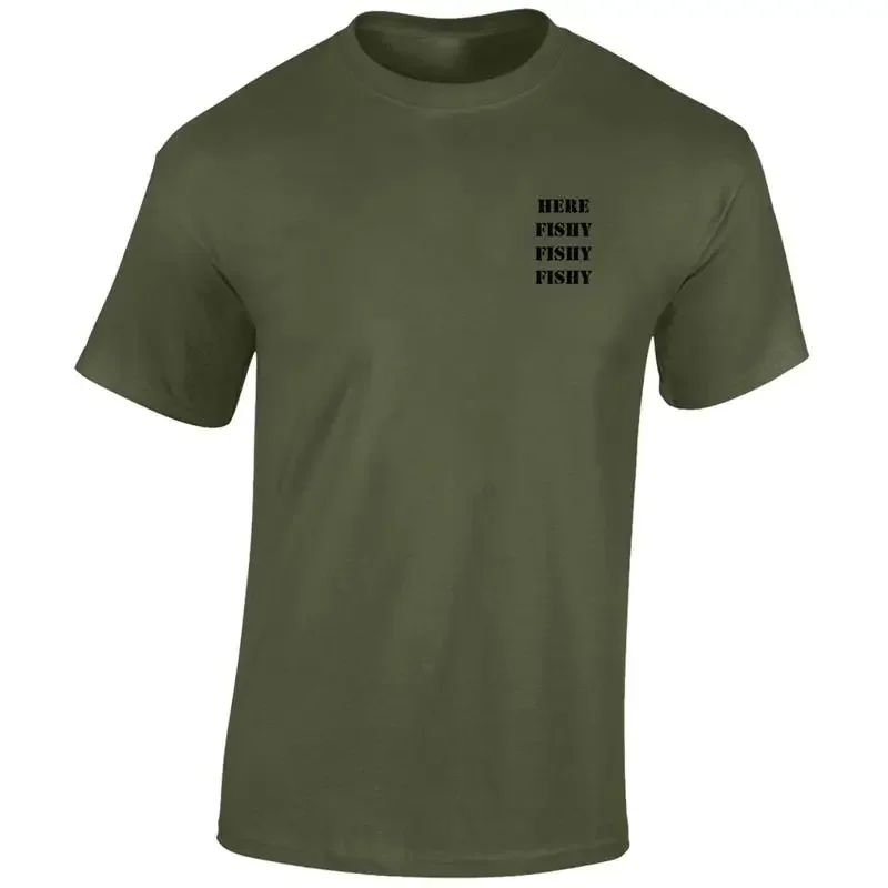 HERE FISHY FISHY LB MENS T SHIRT FISHING DESIGN CARP FISHERMAN DESIGN GIFT IDEA