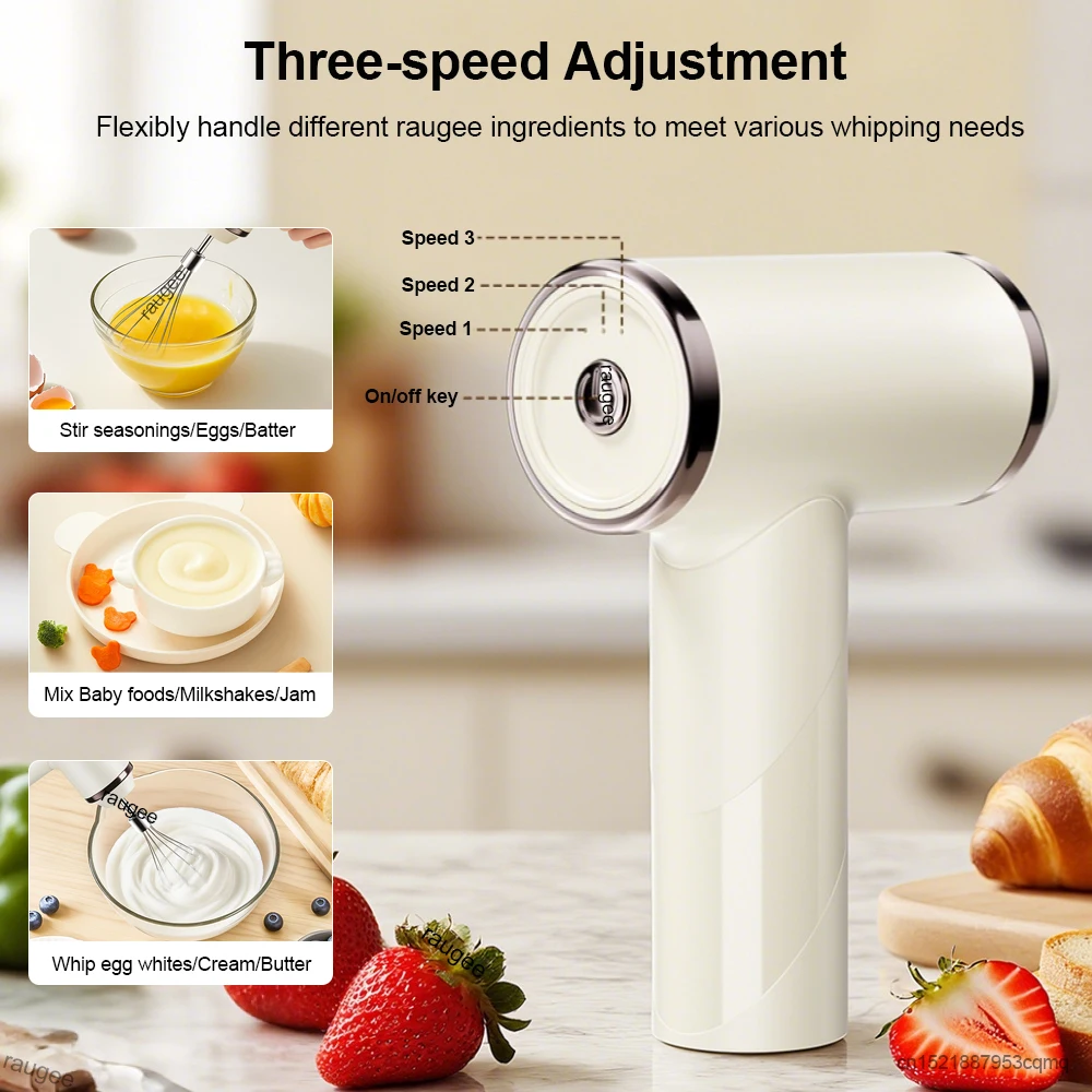 الكهربائية خافق البيض يده خلاط البيض USB قابلة للشحن رغوة الحليب القهوة خلاط الحليب قابلة للشحن يده النمام للبيض #4