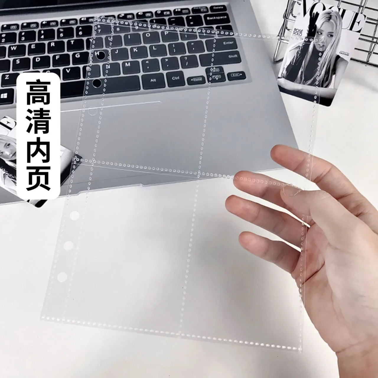 10Pcs Multi-Size Standard A5 Card Binder Refill Pages 6-Hole Single/Double Clear Loose Leaf Sleeves for K-pop Photocards Storage
