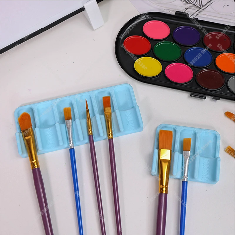 حامل مسند فرشاة الرسم، حامل فرش اللوحات البلاستيكية البيضاء، مساند صينية التنقيط للرسم المختلف #6
