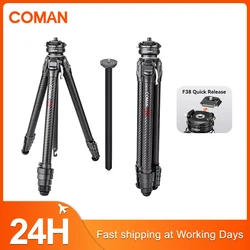 COMAN Zero F38 Compact Carbon Fiber Tripod Lightweight Travel Tripod With F38 Quick Release Plate For Dslr Camera Photography