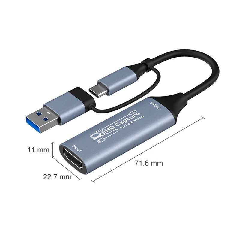 NEW_2 في 1 USB 3.0 بطاقة التقاط الفيديو للتبديل Xbox PS5/4 Live