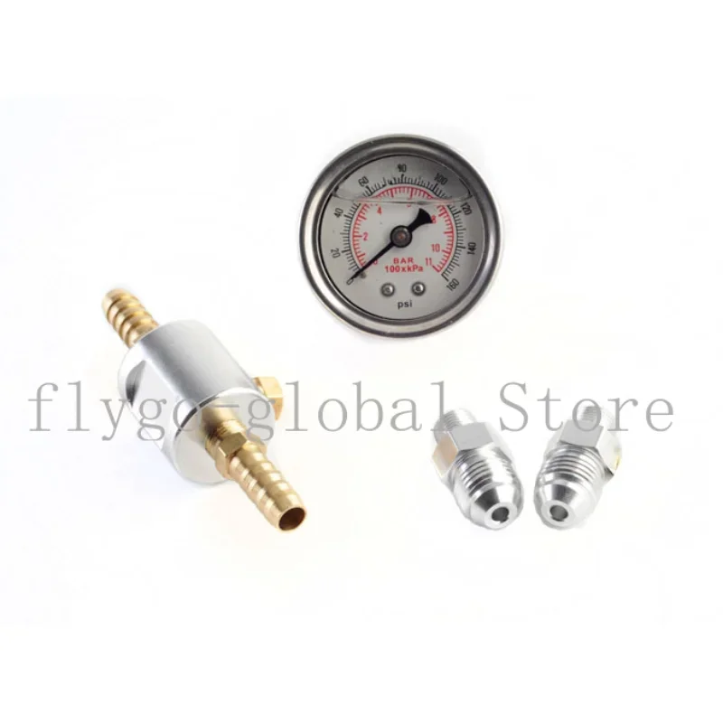 Fuel Pressure Gauge Liquid 0-160 psi Oil Press Gauge Fuel Gauge White Face Universal 1/8 NPT YC100917