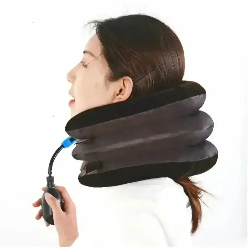 Neck Stretcher Neck Massager Cervical Support Pillow Air Pump Inflatable Collar Stretcher Brace Pain Relief Neck  Collar Pillow