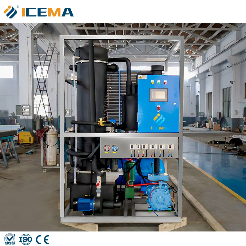 ICEMA HighQuality Tube Ice Machine for Business  Ice Maker with Tube Function Ice Factory Supply