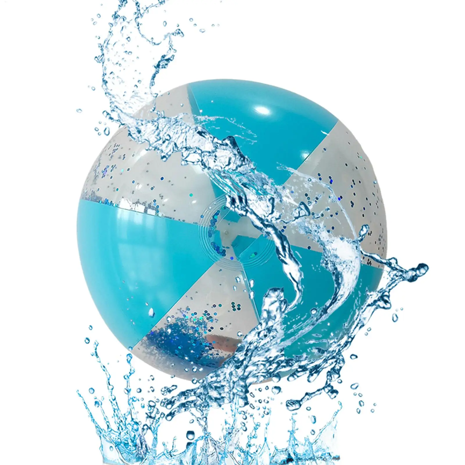 

Inflatable Beach Balls Glitter Summer Swimming Pool Balls PVC Reusable Toys Fun Games Sports Activities For Adults Toddler Boys