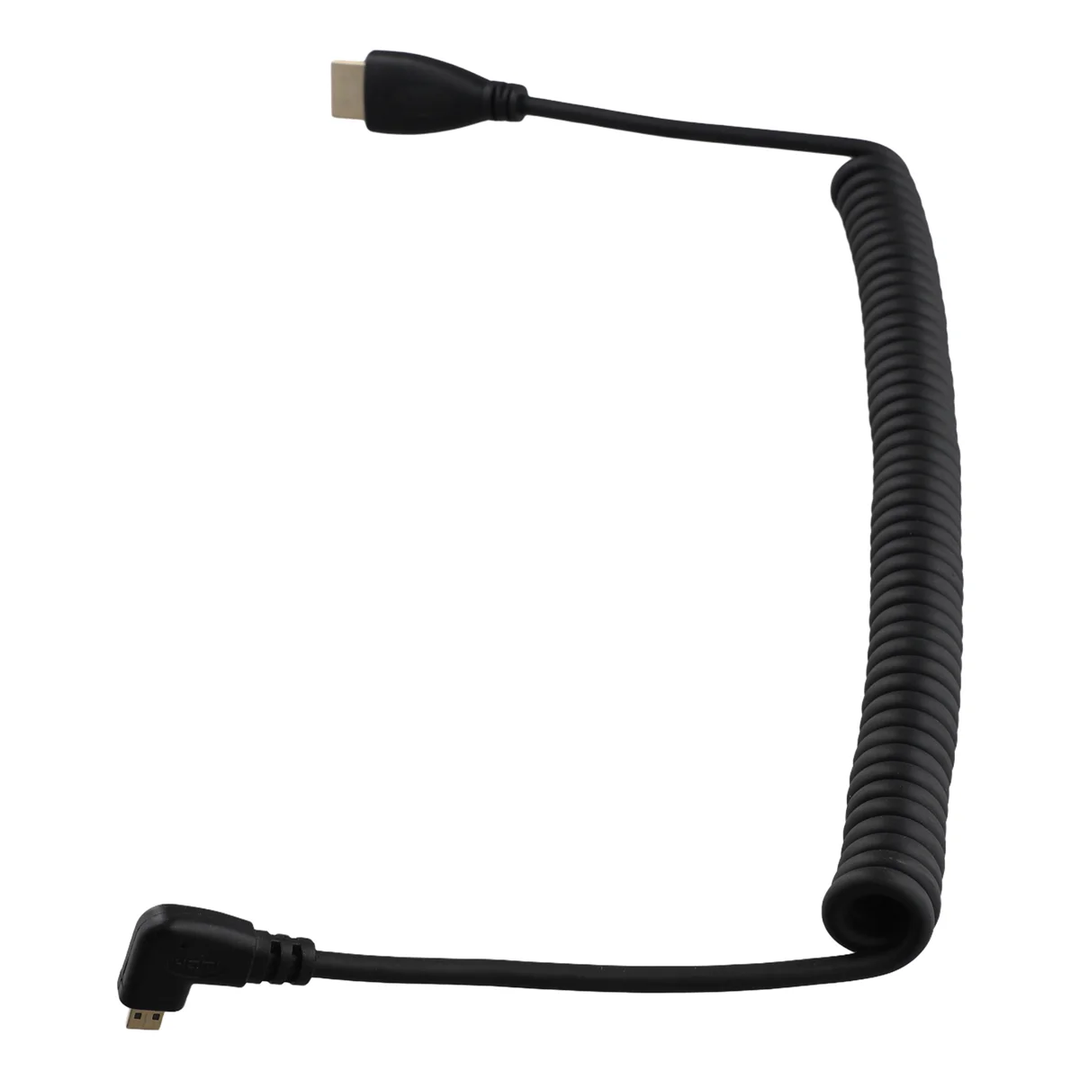 Left-Angled Micro-HDMI to HDMI Male Cable Stretched Length for CamerasABUO