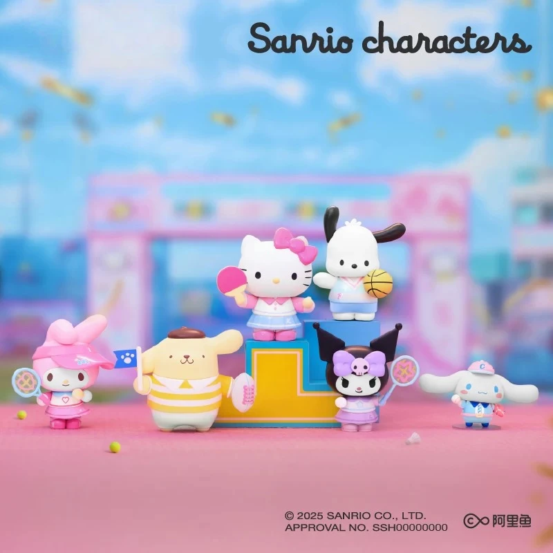 

Sanrio Family Genki Games Series Kuromi Hello Kitty Melody Cinnamoroll Blind Box Handmade Tabletop Ornament Birthday Gift