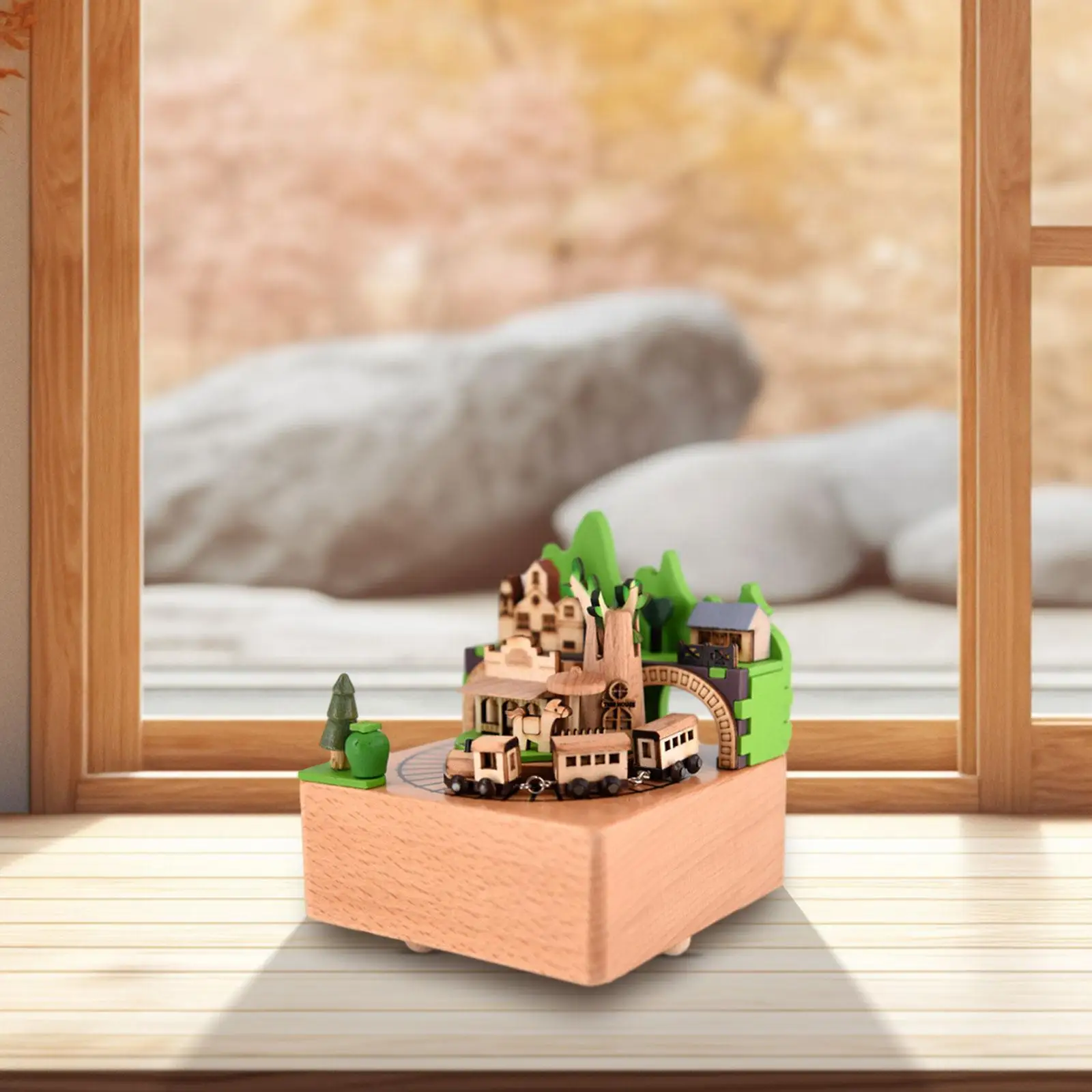 

Музыкальная шкатулка поезд для настольного дисплея, предмета домашнего декора для гостиной и офиса