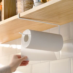 الفولاذ المقاوم للصدأ مجلس الوزراء الخيالة لفة الرف Undercabinete النسيج الرف منشفة المطبخ الرف توفير مساحة معلقة منشفة ورقية حامل أفضل 8 حاملات لفائف المطبخ مبيعا - رقم 6