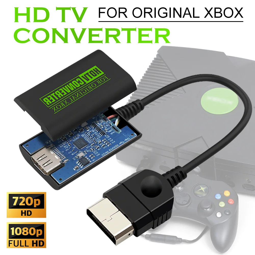 Convertisseur adaptateur HDMI pour Console Xbox originale, convertisseur Xbox vers HDMI câble de liaison HD Xbox vers HDMI TV Plug and Play
