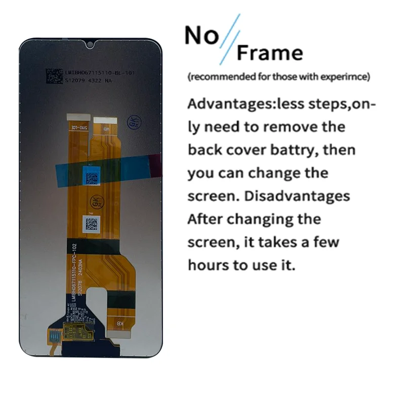 For Realme C61 LCD Display Touch Screen Digitizer Assembly