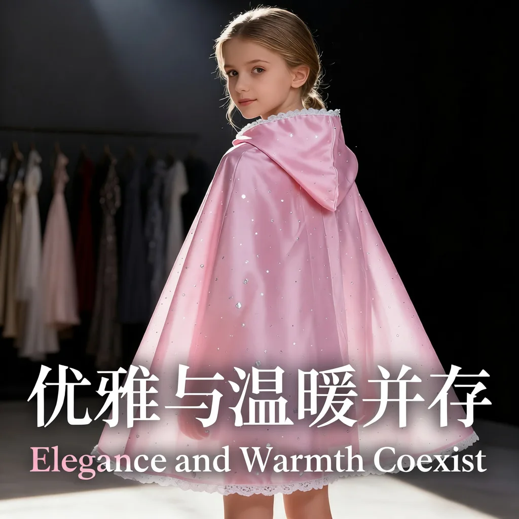 Halloween Princess Cape Christmas Children's Performance Dress Skirt Shawl Performance Dance Windproof Cloak