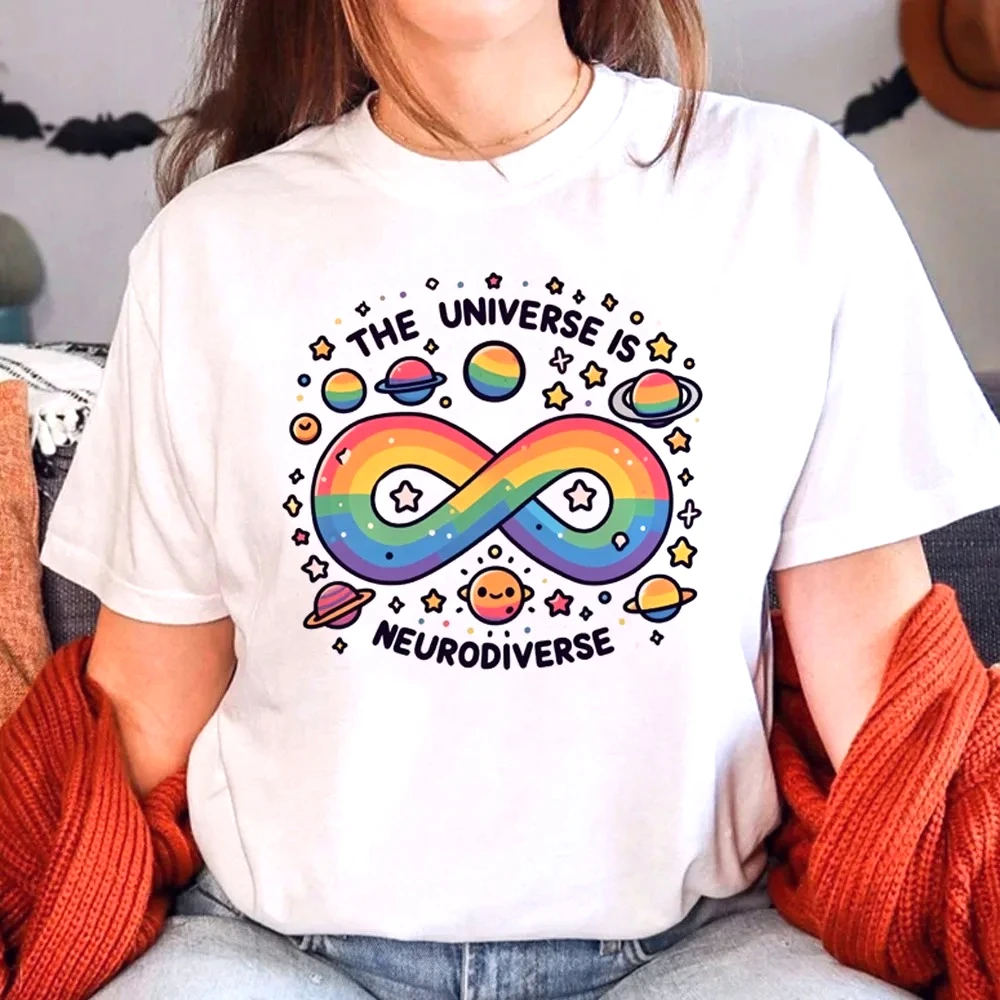 Autism T Shirt Women Japanese T Shirt Girl Harajuku Clothing Funny Shirt Grunge Streetwear Aesthetics T-Shirt Vintage Y2k Tops