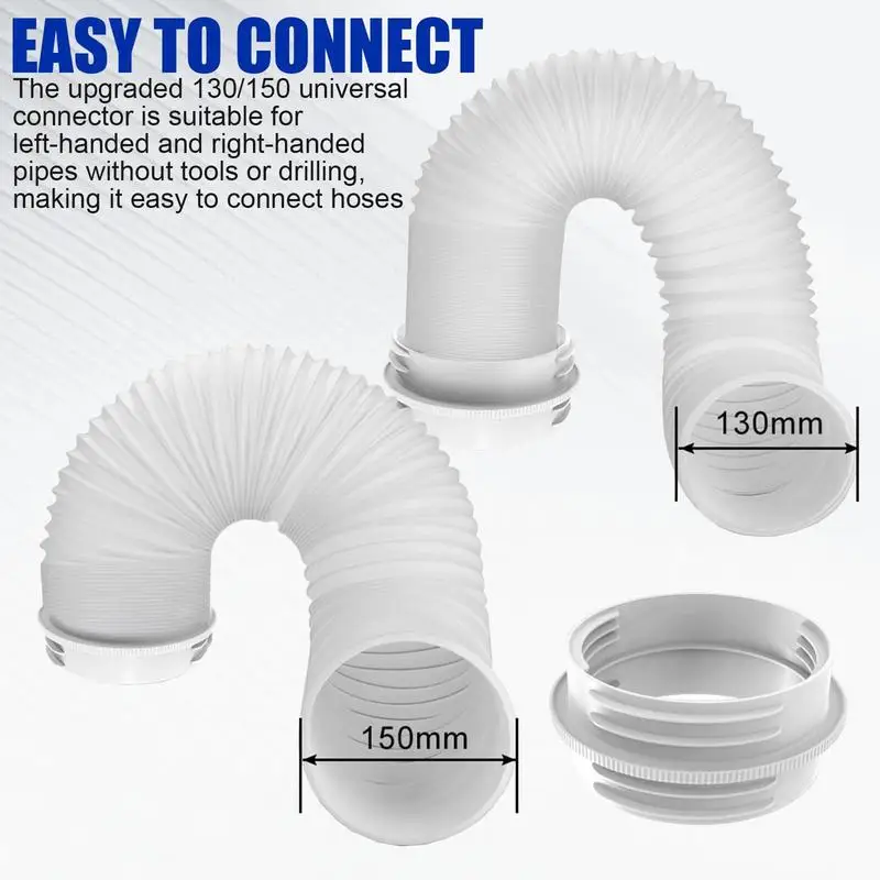 

Портативный соединитель шланга кондиционера, адаптер выхлопного шланга переменного тока для 5,1/5,9 дюйма, герметичный сменный адаптер для крепления удлинителя