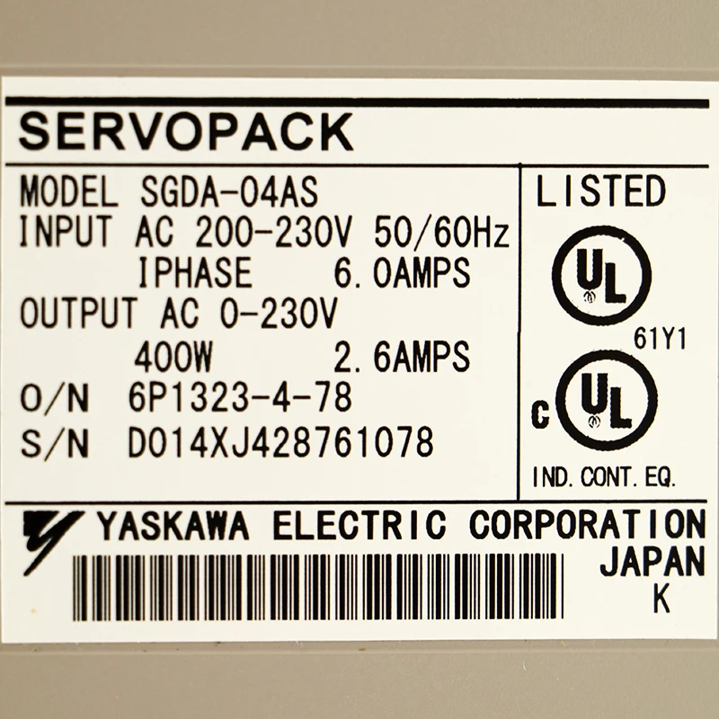New and   SGDA-04AS 1-Year-Warranty SGDA04AS PRICE  SIGMA SERIES AC Servo Drive SERVOPACK SINGLE PHASE 0.53