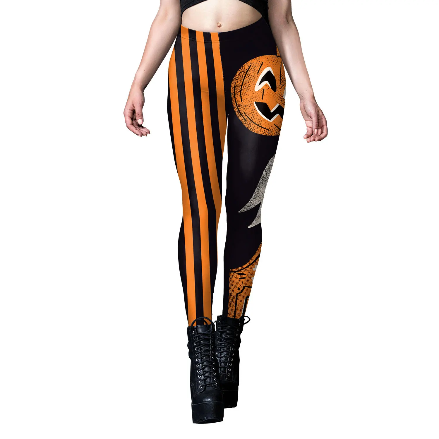 Halloween pumpkin outfits pantalones de mujer Jack O Lantern