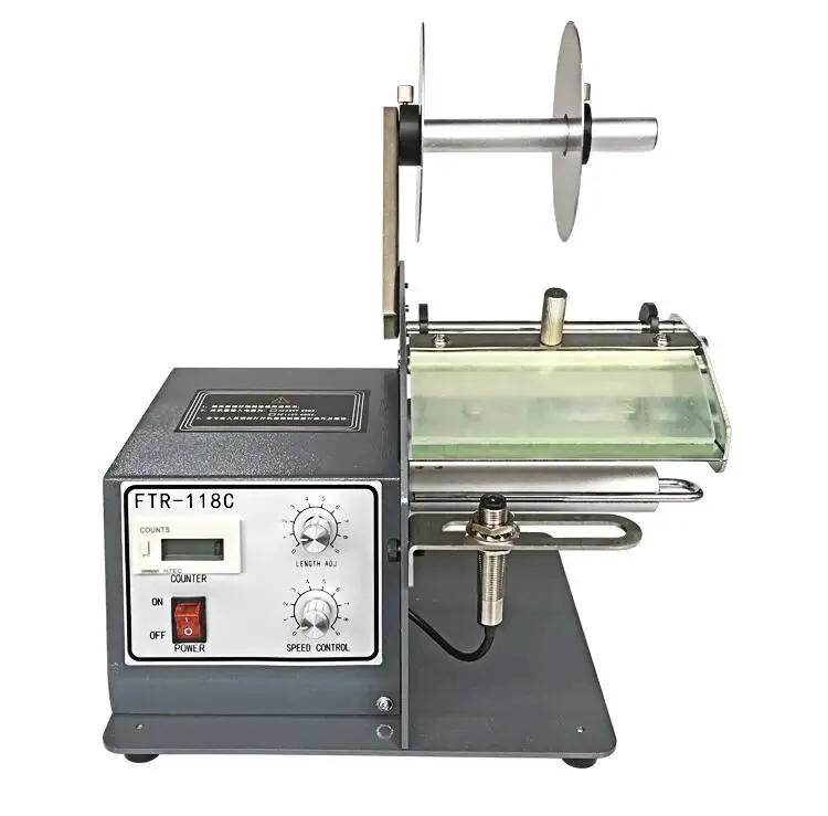 120mm width automatic label stripping machine self-adhesive label separator bar code stripping machine with cursor locator