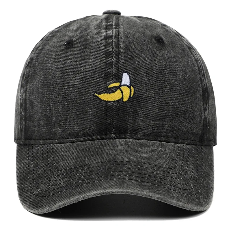 Banana Embroidered Baseball Hats for Men and Women Outdoor Sunshade Duck Tongue Hats Outdoor Travel