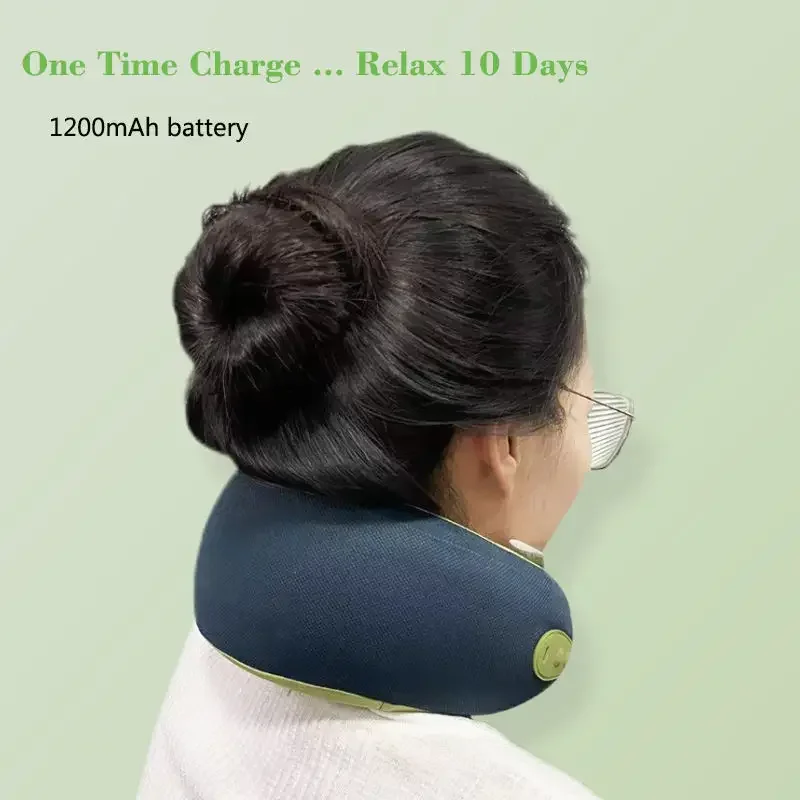U Shaped Pillow Electric Neck Massager Multifunctional Portable Shoulder Cervical Massager Travel Home Car Relax Massage Pillow
