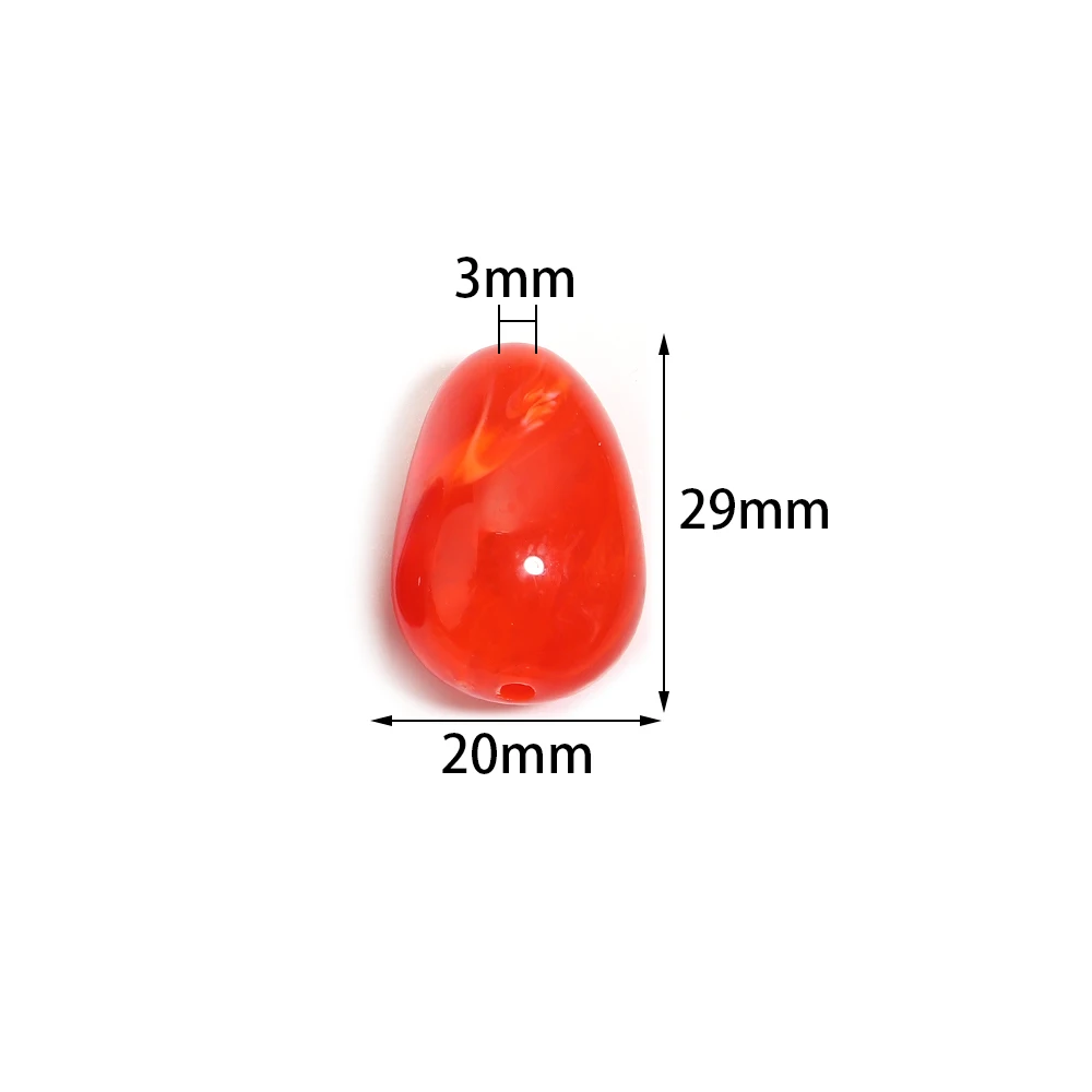 10pcs Irregular Acrylic Beads for DIY Jewelry Making