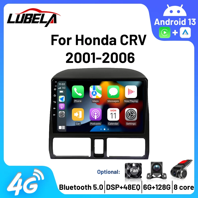 

Android 13 Carplay Android Auto 2Din Android For Honda CR-V CRV CRV 2 2001 - 2006 Multimedia Automotive Player 8Core Radio 4G