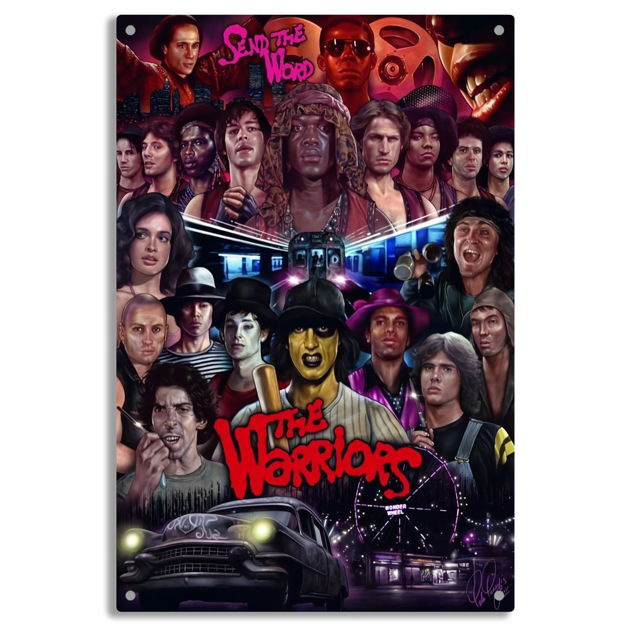The Retro Aluminum Metal Tin Sign - Vibrant Movie Poster Art with Iconic Characters & Scenes, Dust-Proof & Durable Wal