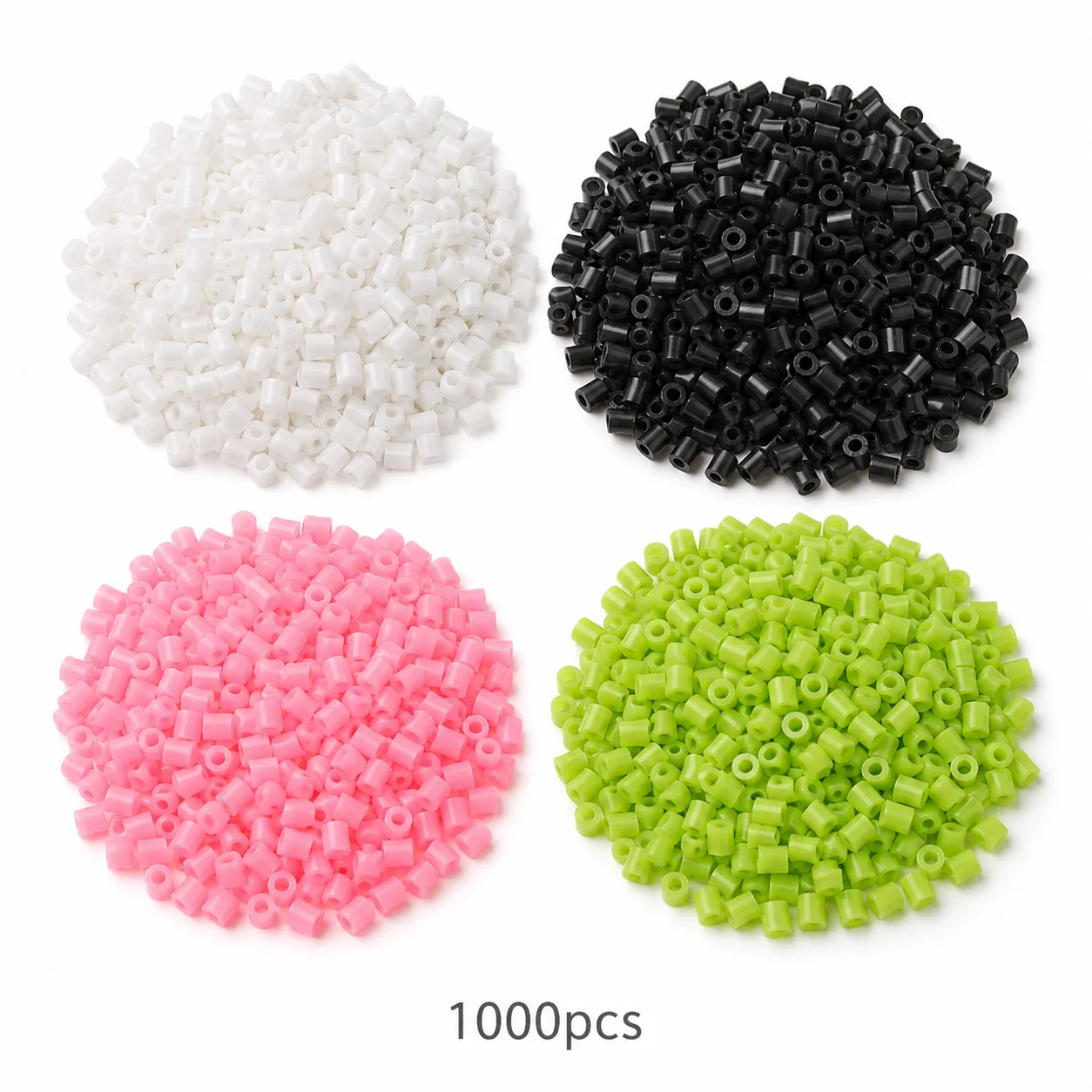 2.6MM 1000pcs 3D Beads Pixel Puzzle Iron Beads for Kids Beads DIY High Quality Handmade Gift Toy Fuse Beads（4 colors，6 styles）