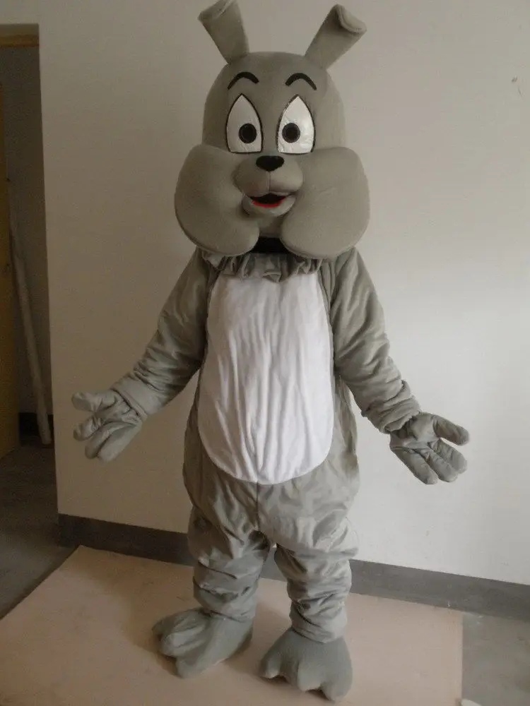 

New Adult Character Grey Big Dog Mascot Costume Halloween Christmas Dress Full Body Props Outfit Mascot Costume